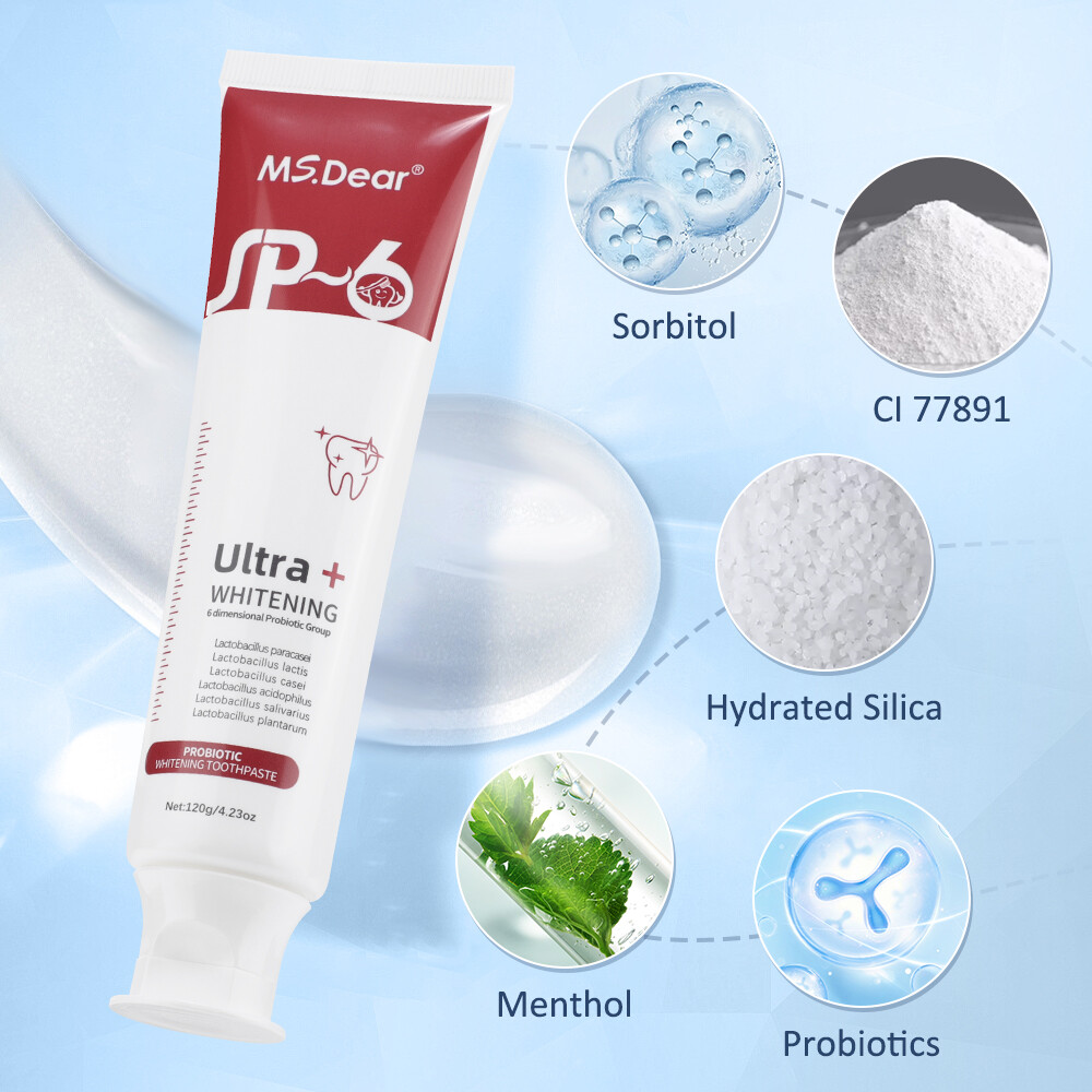 2Pcs Super Probiotic SP-6 Toothpaste, Probiotics Bright White Toothpaste, Sp 6