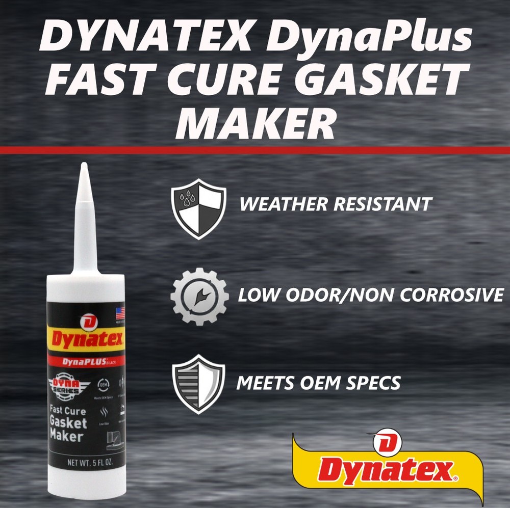 Dynatex DynaPlus Fast Cure Gasket Maker 5 oz Sensor Safe & Low Odor (3-Pack)