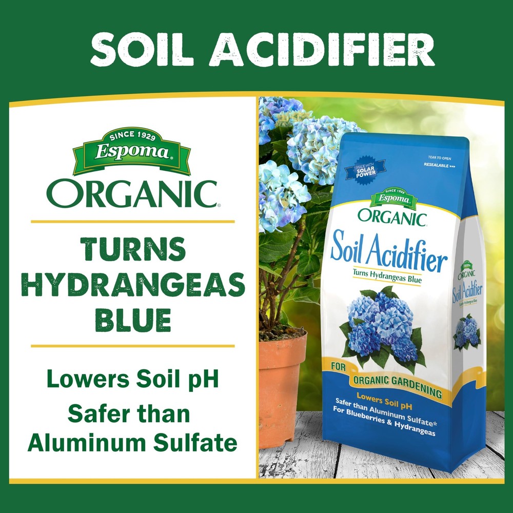 Organic Soil Acidifier Soil Amendment; Lowers Soil pH and Turns Hydrangeas Bl...