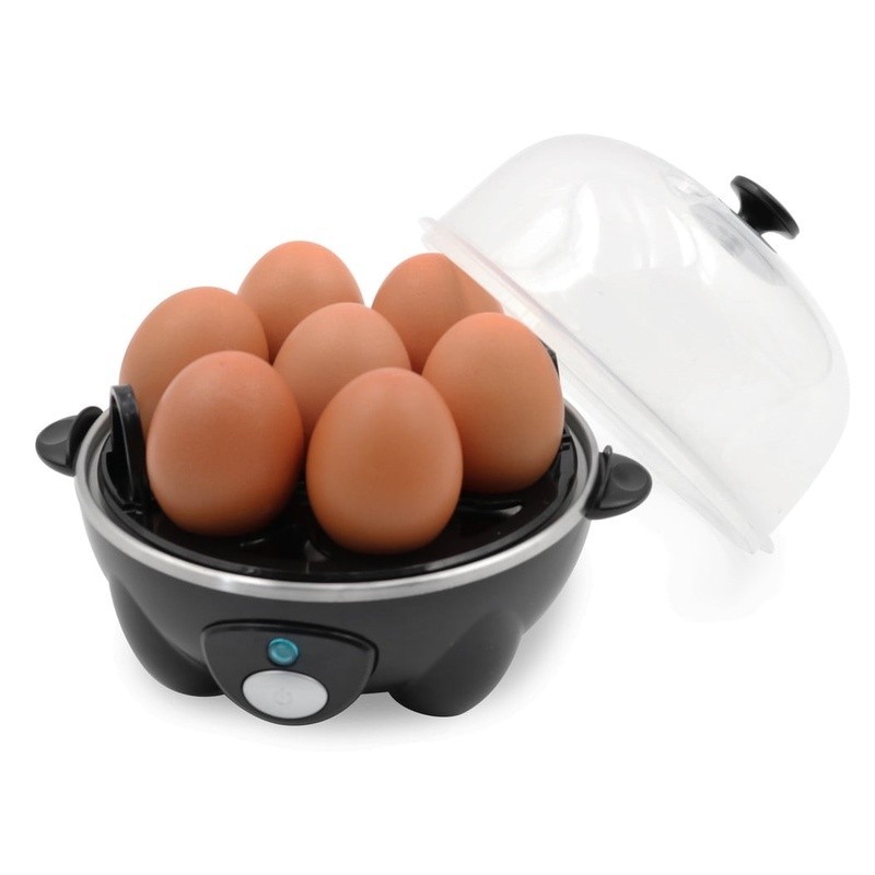 Automatic Egg Cooker 7 Eggs Soft Medium Hard Boiled Timer Poaching Tray New