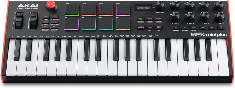 MPK Mini Plus - USB MIDI Keyboard Controller with 37 Mini Keys,8 MPC Pads