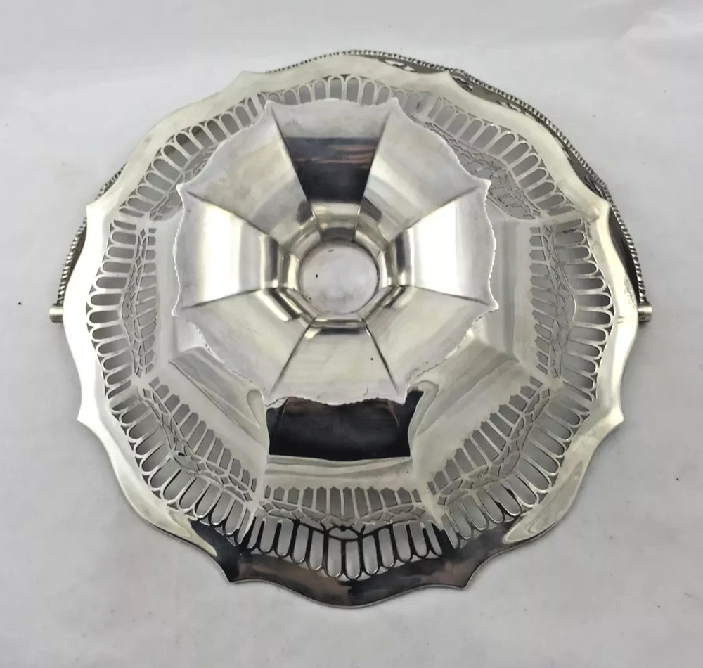 Hallmarked Large Solid Silver Basket By William Hutton & Sons 1917 525g