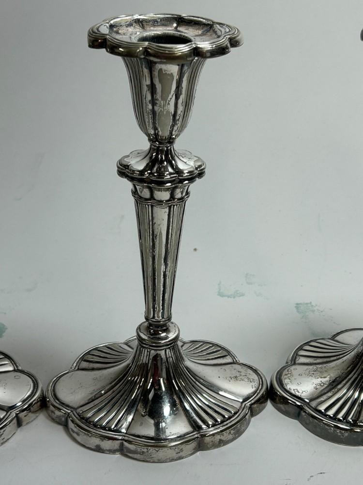 Set Antique Gorham Silverplate Candlesticks 1904