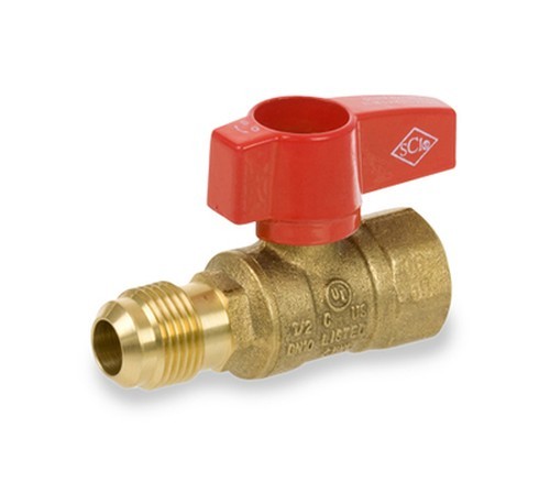 SMITH-COOPER 0190230GE Gas Ball Valve 1/2" X 3/8" FIP/Flare Durable Material