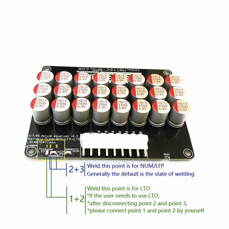Heltec BMS 4-6S Capacitance Active Balancer for Car Audio Lithium Batteries