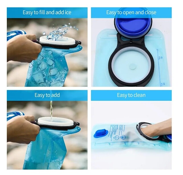 2L Hydration Bladder Water Storage Drinking Bag Reservoir Hydration Pack Pouch