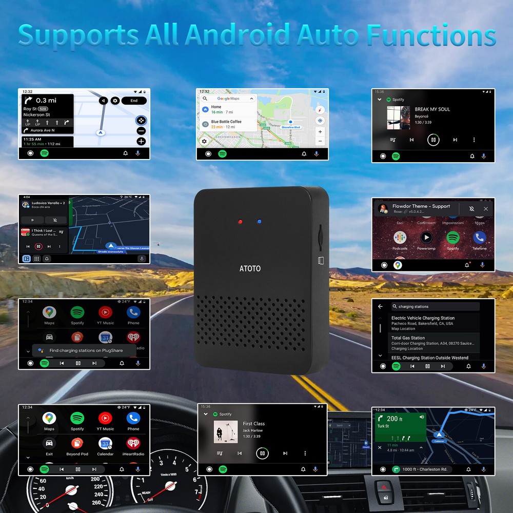 ATOTO AD3 Wireless Android Auto Adapter Box Car Dongle For Wired AA Android Auto