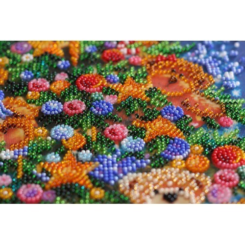 Bead Embroidery Kit Christmas tree Bead stitching DIY Abris Art AB-644