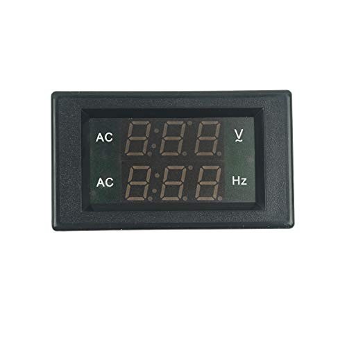Digital AC Voltage Frequency Meter, AC 80-500V Voltmeter 45-65Hz Black