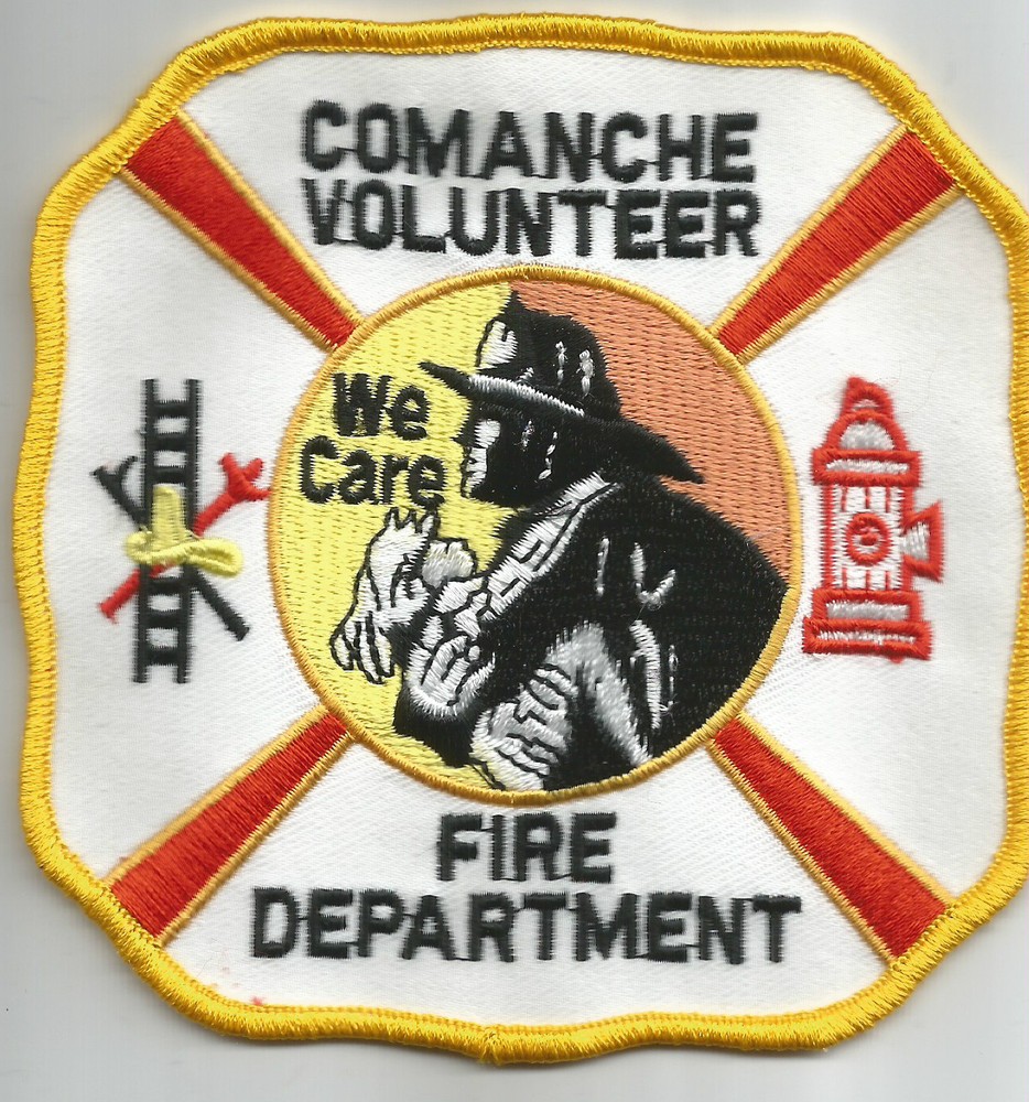 Comanche  fire dept., Texas (4.5" x 4.5" size)  fire patch