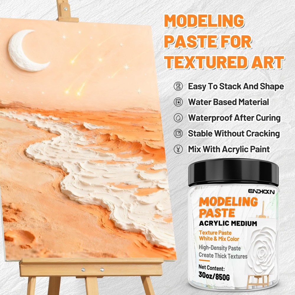 Thick Modeling Paste 30oz / 600ml - Professional High Density Art Texture Pas...