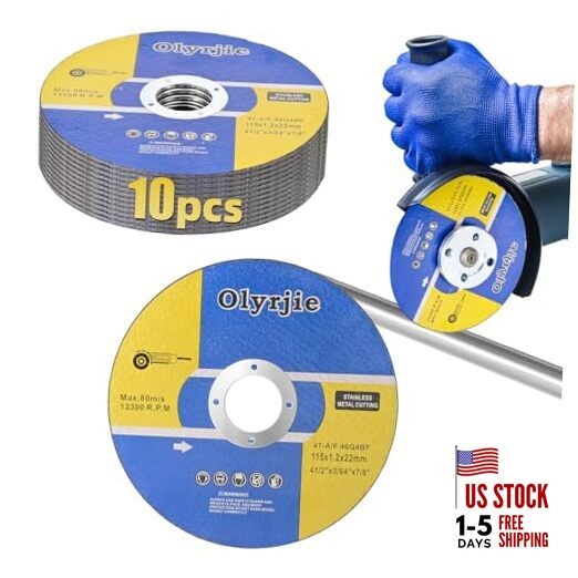 4 1/2 in Cut Off Wheel Cutting Wheels for Angle Grinders, Ultra Thin 10 Pack
