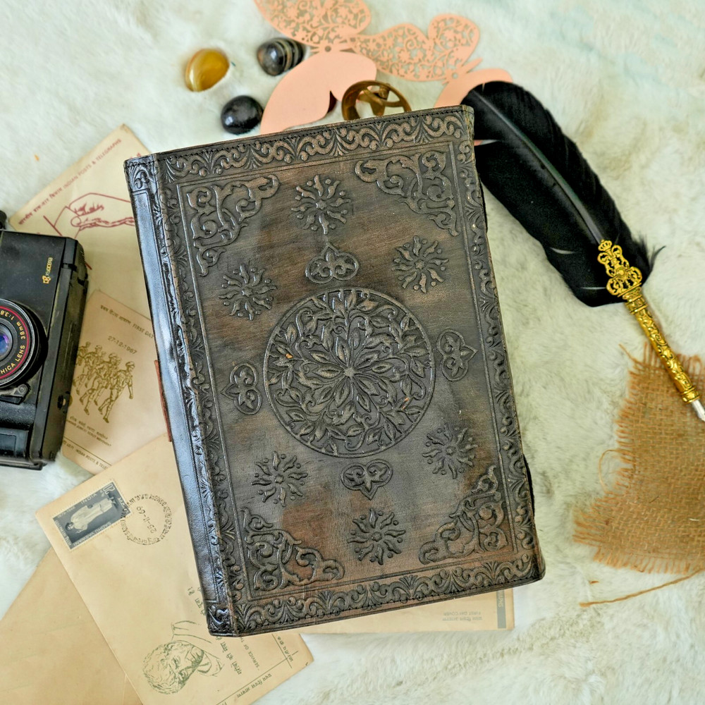 Handmade Leather Notebook – Vintage Magical Journal for Writing