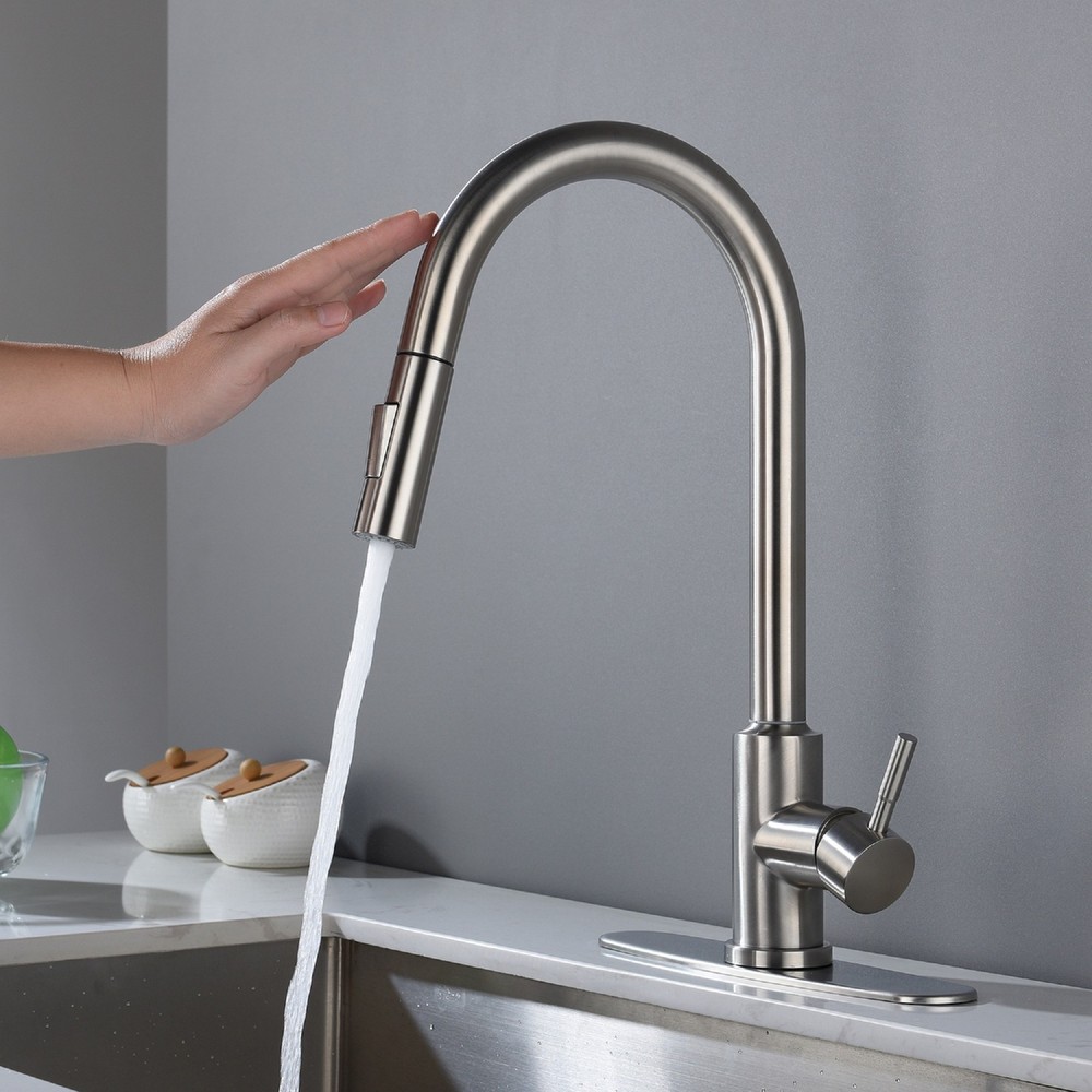 Touch Kitchen Faucet with Pull Down Sprayer Brushed Nickel