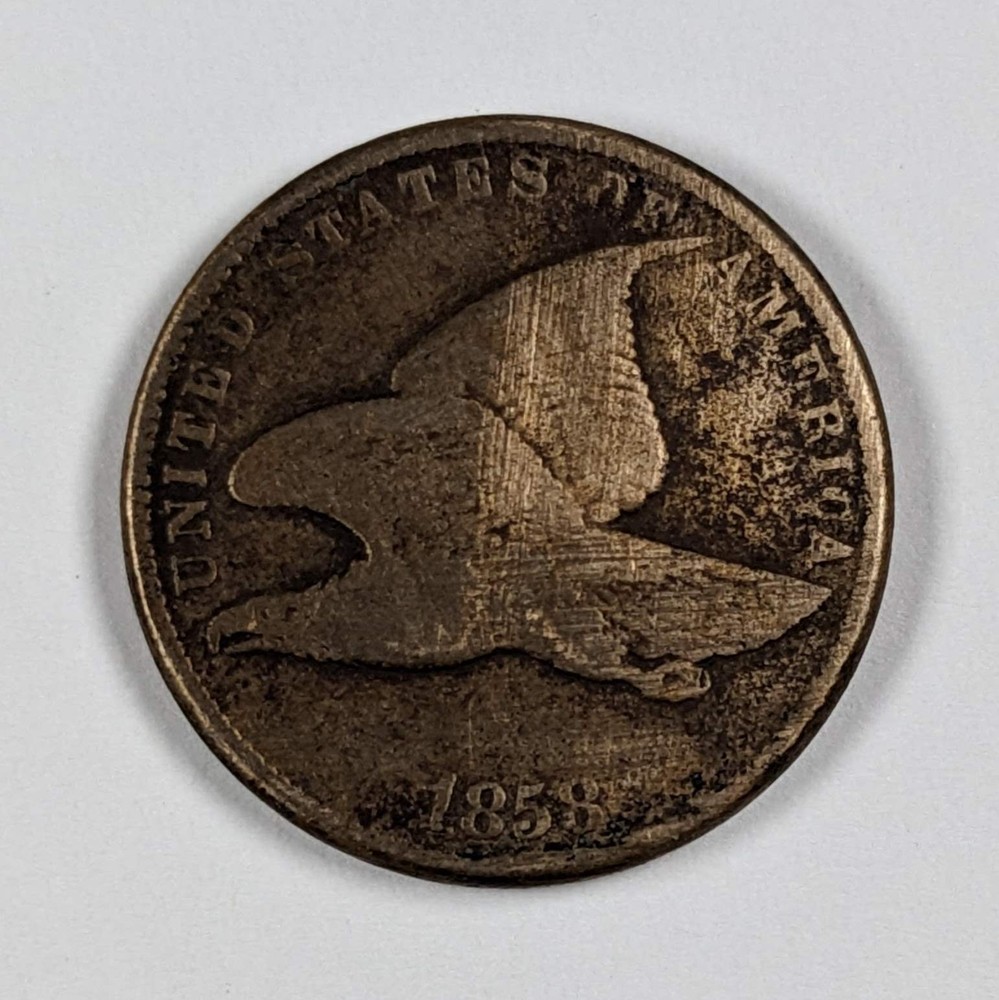 1858 Large Letters Flying Eagle One Cent