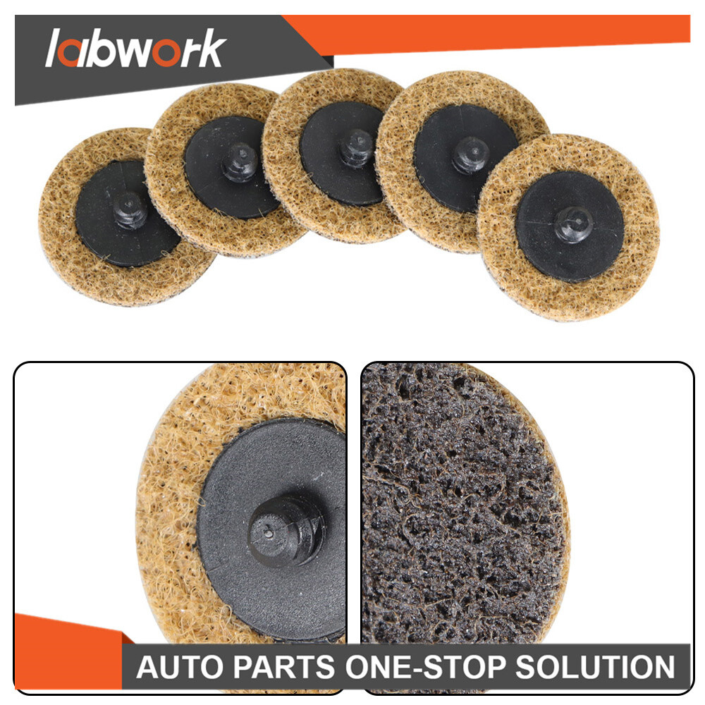Labwork Coarse Surface Conditioning Discs Roll Lock Grinder Sanding Pad 50Pcs 2"