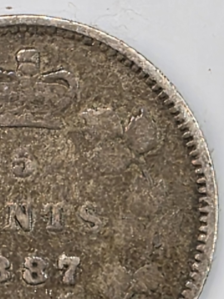 1887 Canada 5 c Silver Coin