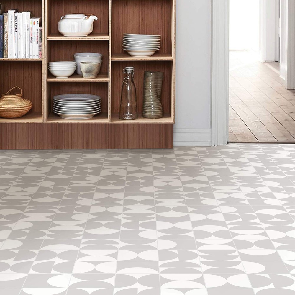 Eclipse Peel & Stick Floor Tiles, whites & off-whites