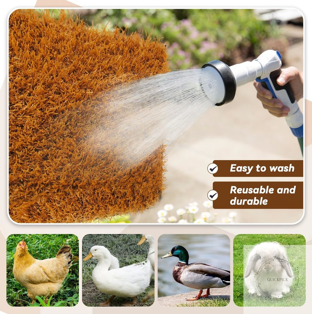 6 Pcs Washable Chicken Nesting Pads,Chickens Nesting Box Pads Chickens Nesting