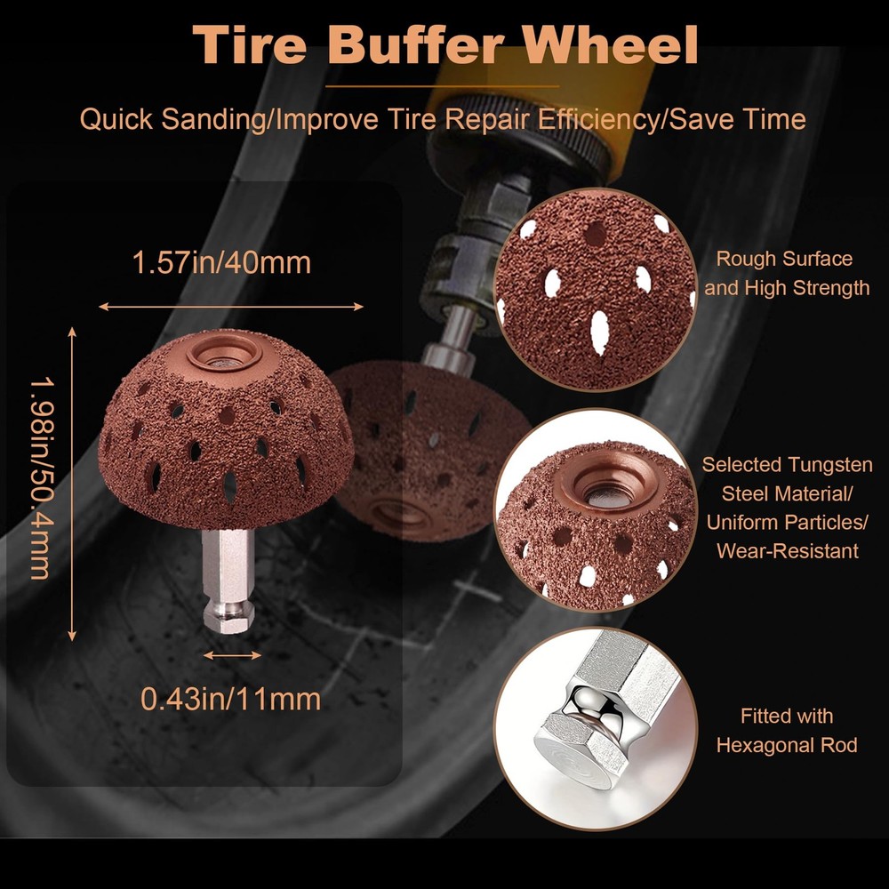 FullMayPro Tire Repair Patch Tool Kit Includes