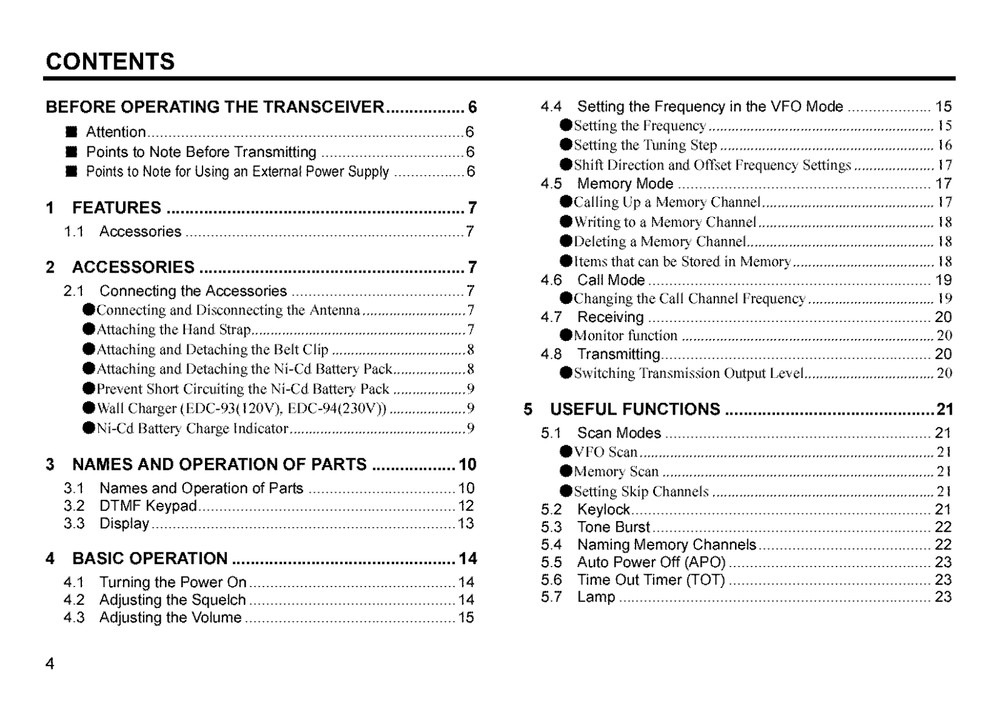 Alinco DJ-195 Transceiver Instruction Manual 44 Pages Operating Guide