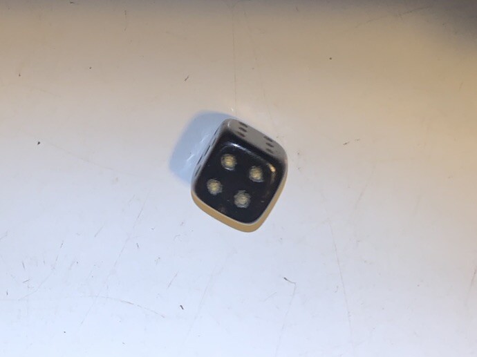 Black Mini Dice Die Vintage