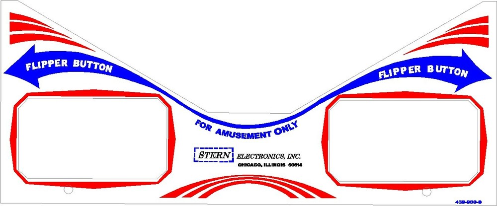 STERN Stars Pinball Machine Apron Decal Set