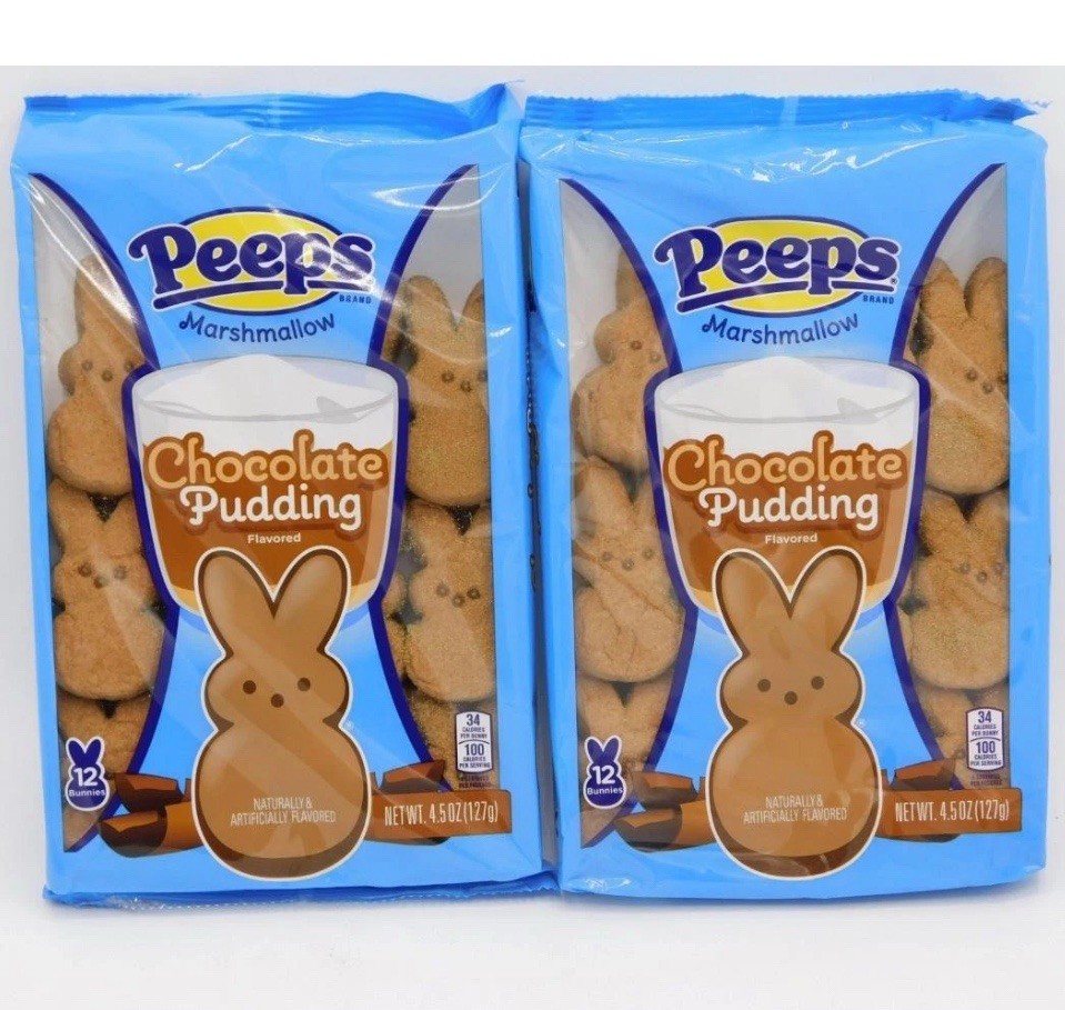 Chocolate Pudding Peeps- 2 Boxes- 24 Peeps Total - Easter Limited Edition
