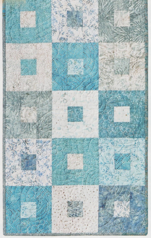 Beach Glass Runner Quilt Pattern Pieced CV