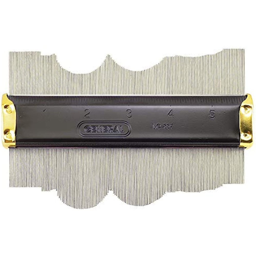 General Tools Contour Gauge 837 - 6" Angle Finder Tool for Home Improvement -