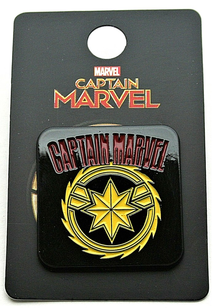 Marvel Comics Captain Marvel Black Enamel Pin New NOS MOC 2018 Lapel Hat