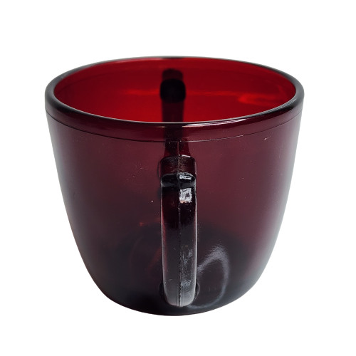 Anchor Hocking Ruby Red Cream And Sugar