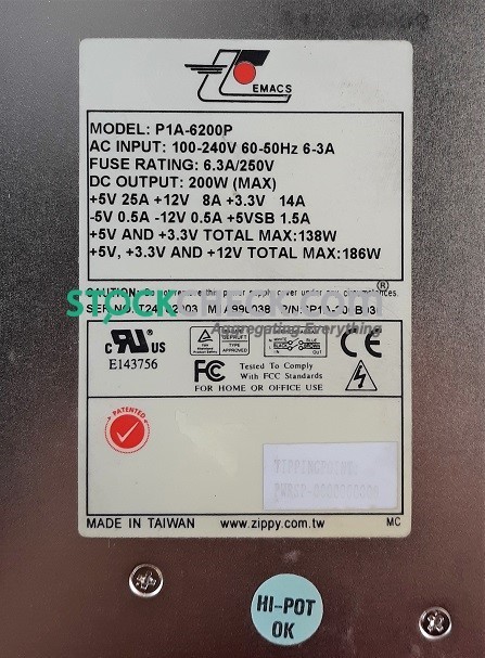 Zippy Technology P1A-6200P Power Supply