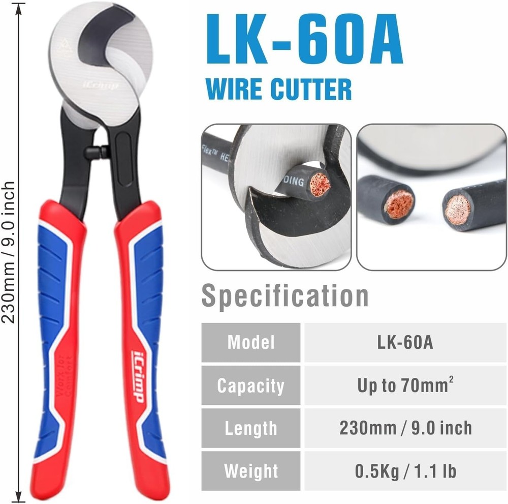 Chrome Vanadium Cable Cutter for Copper & Aluminum