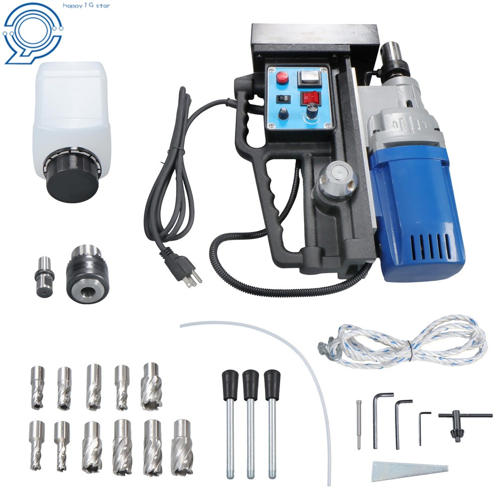 Stepless Speed & Reversible Direction MD50 Magnetic Drill Press w/ 11 Drill Bits