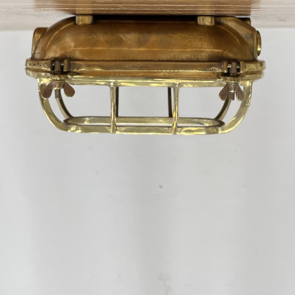 Oval Cast Brass Ceiling Or Wall Light - No Glass