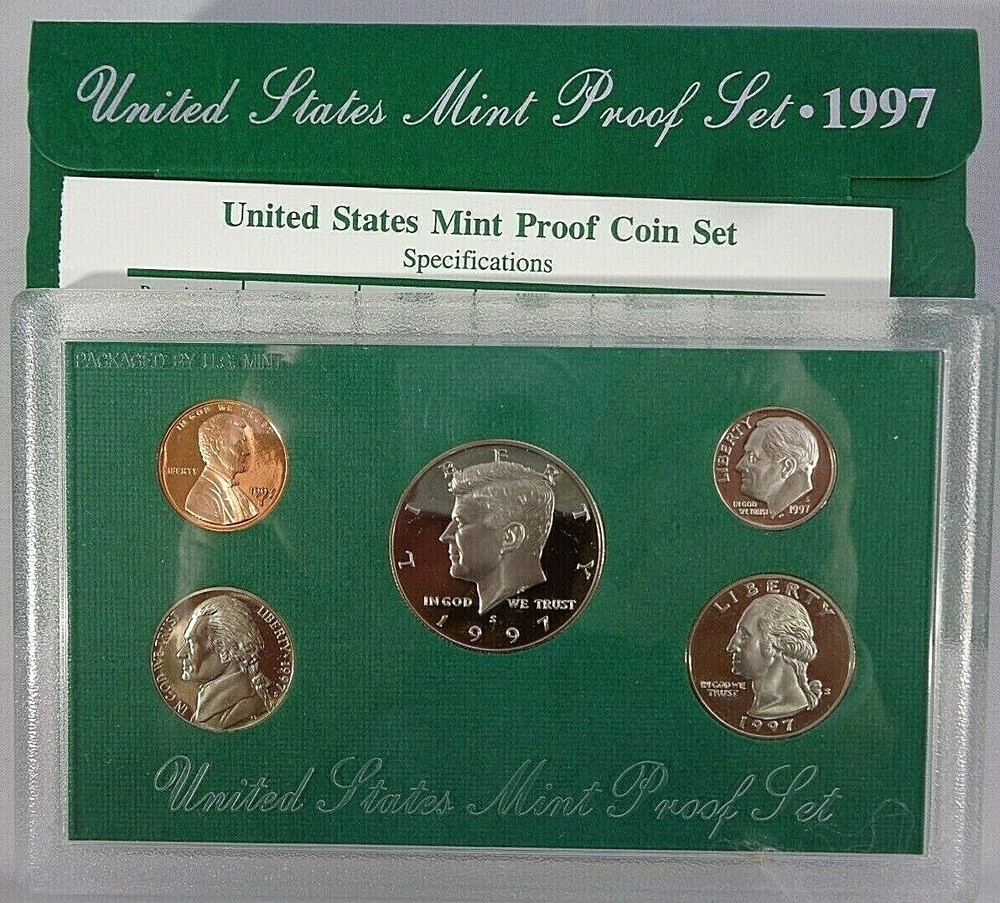 1997- S US Mint Proof Set With Box And COA