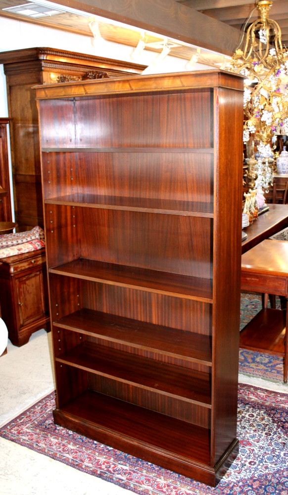 English Mahogany Bevan Funnel Open Bookcase