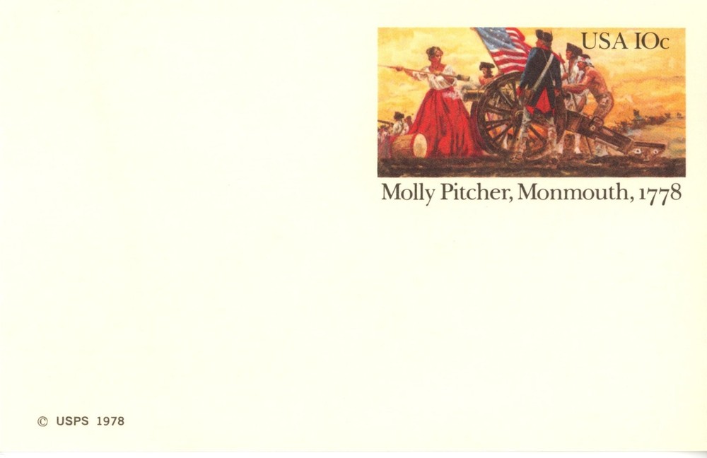 US Scott # UX77 1978 10c Postal Card - Molly Pitcher