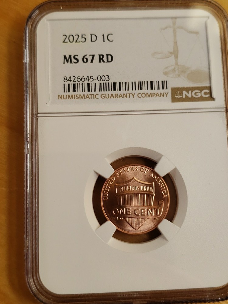 2025 D Lincoln Cent.  NGC MS67 Red