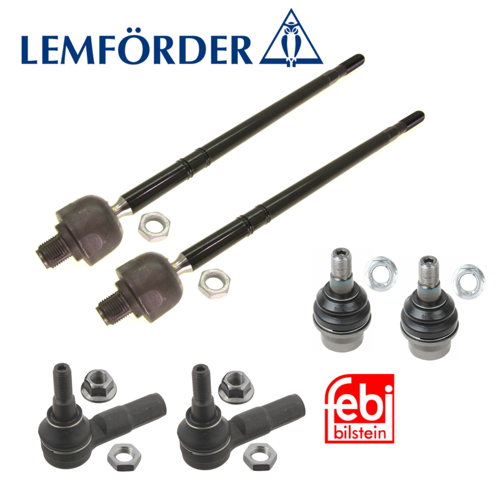 Tie Rod Inner & Outer + Ball Joint Lt & Rt 6pcs OEM Lemforder Febi for Sprinter