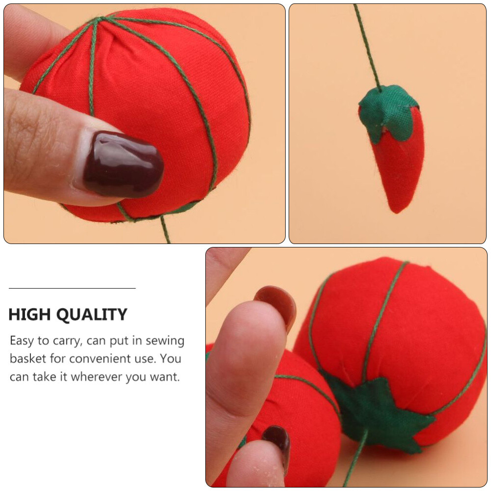 10Pcs Handcraft Tool Tomato Shaped Cushion for Sewing
