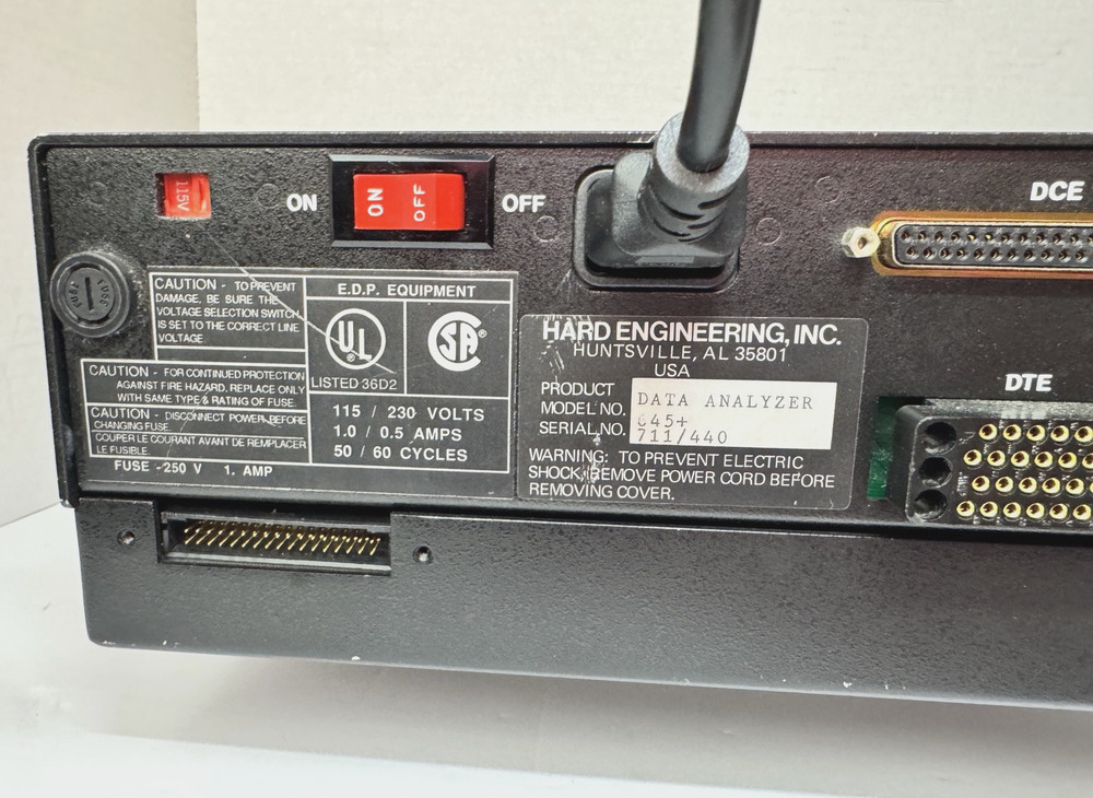 Hard Engineering BYTEBUG-645 Data Line Analyzer Monitor -w/Cable & Carrying Case