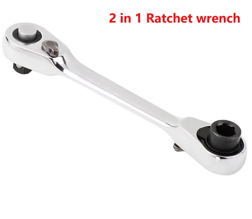 1/4" Mini Double-Ended Quick Socket Ratchet Wrench Rod Screwdriver Bit Tools *