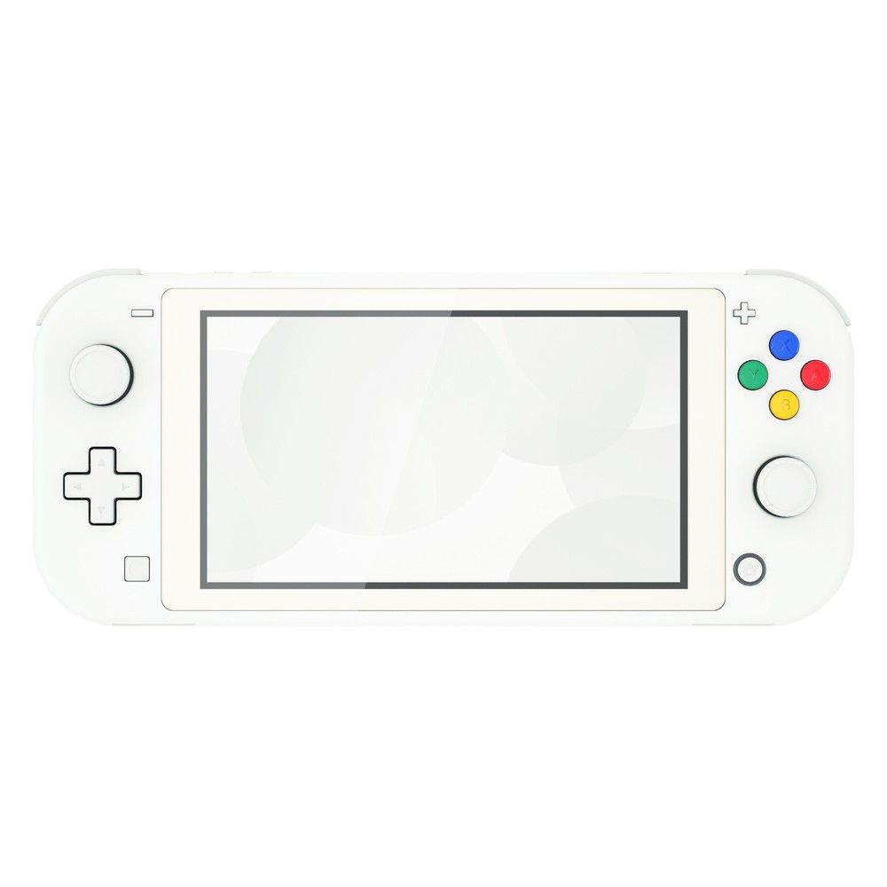 For Nintendo Switch Lite Front & Bottom Shell Screen Protector Buttons Set White