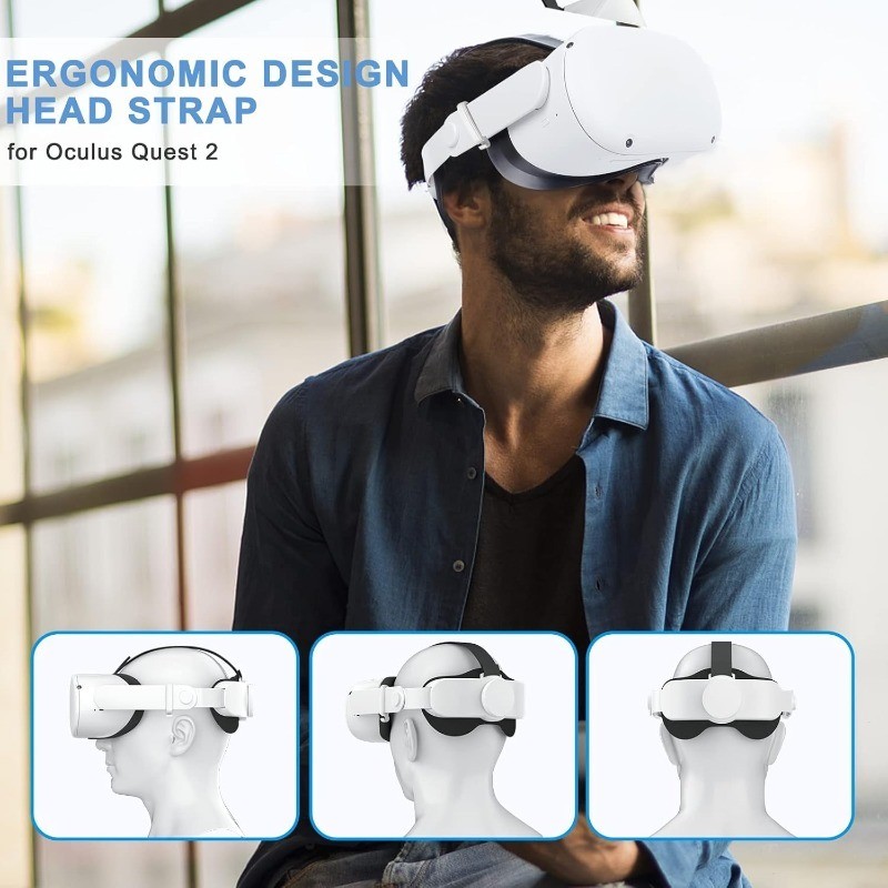 Adjustable Head Strap for Meta/Oculus Quest 2 VR Comfort Elite Replacement