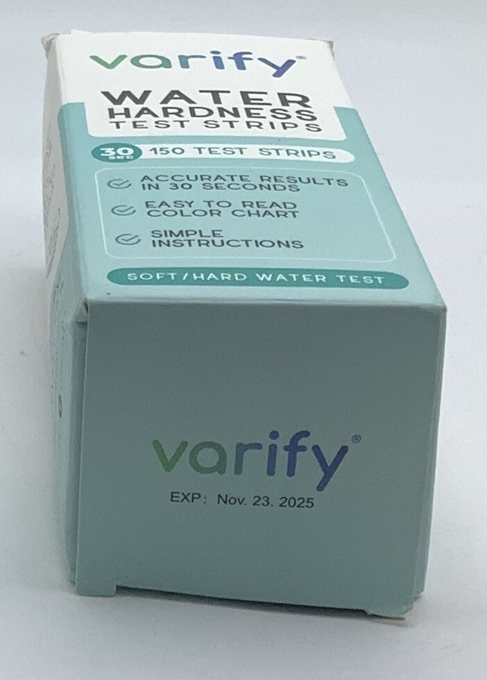 Varify Water Hardness Test Kit - Quality Testing Strips 150 EXP:11/25