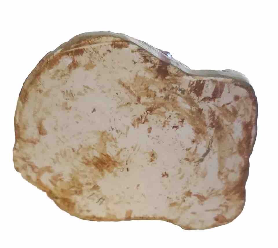 Hand Painted White Plaster Old Prospector Hammering A Rock