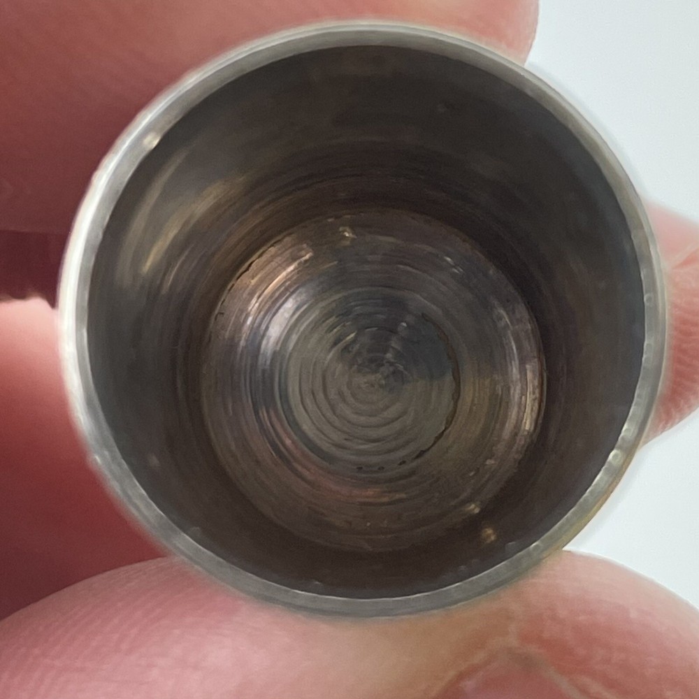 Vintage Solid Sterling Silver Thimble 2cm Probably David Hollander 1981 L #6