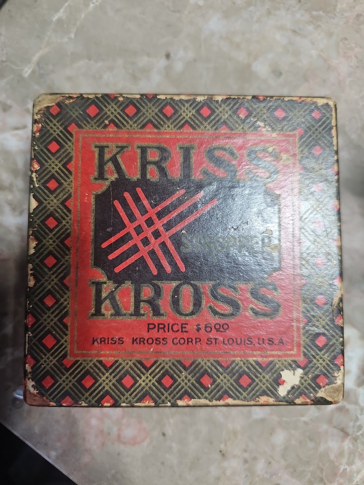 Vintage KRISS KROSS Razor Blade Stropper/Sharpener Nice Box with Instructions+